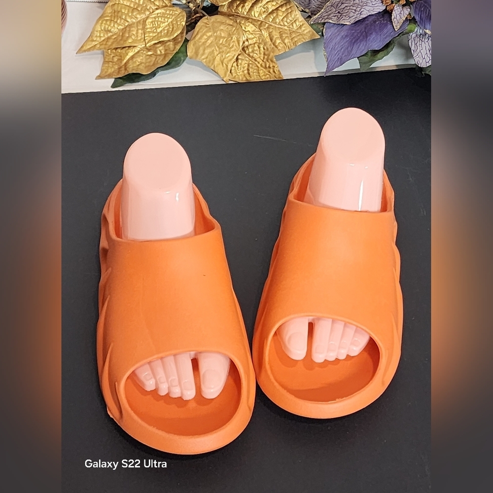 Orange Slide Sandals - Picture 1 of 4